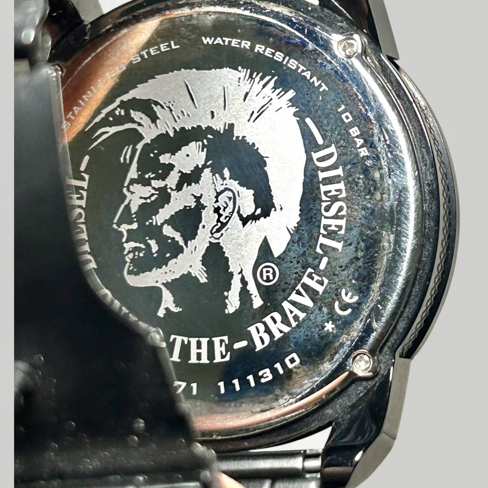 Diesel Men's Double Down Black Stainless Steel Watch DZ1371 - Picture 5 of 9